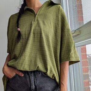Olive Green Short Sleeve Women's Top